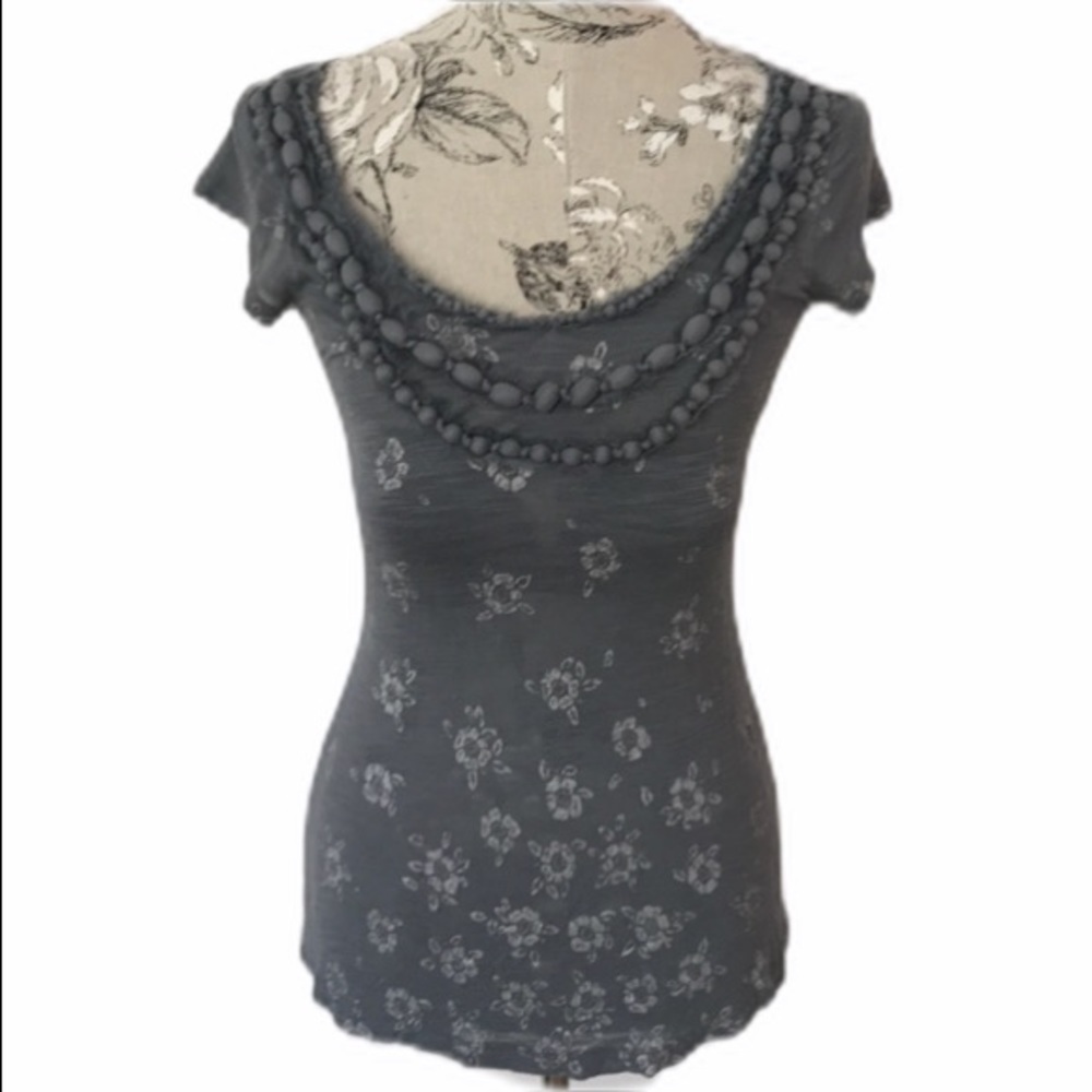 𝅺*anthropologie Gray Top XS